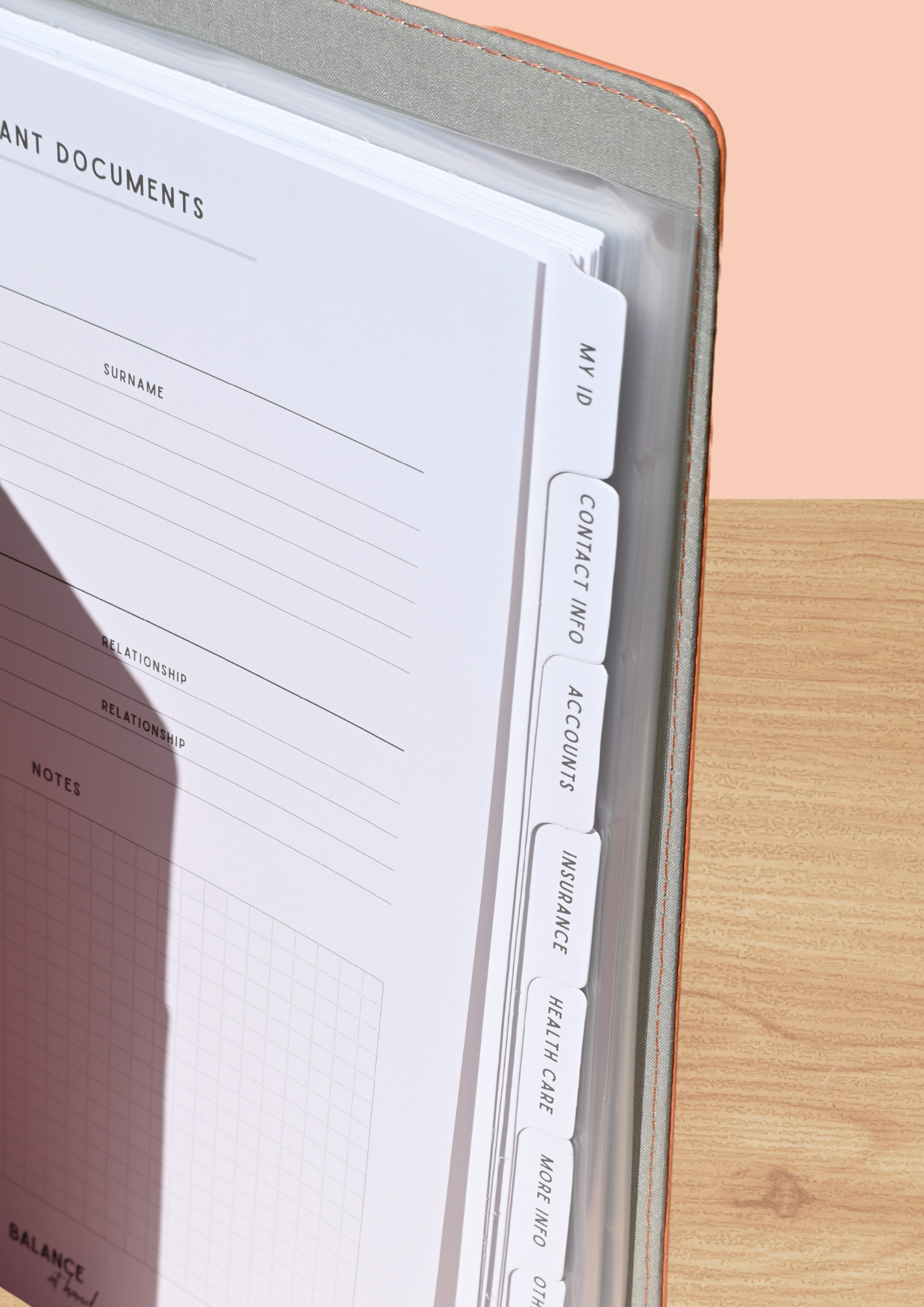 The Important Life Document Folder - Desert Flower