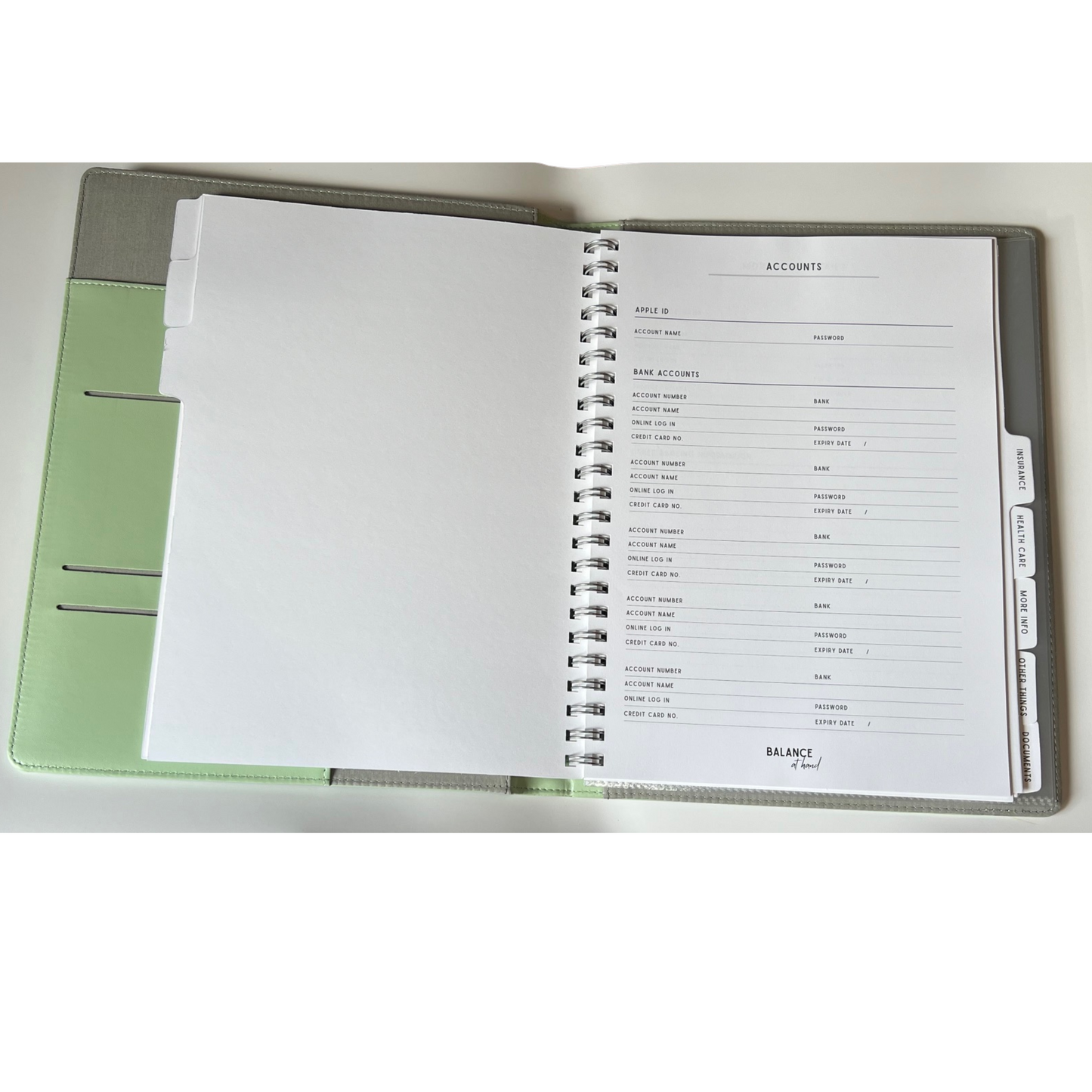 The Important Life Document Folder - Eucalyptus